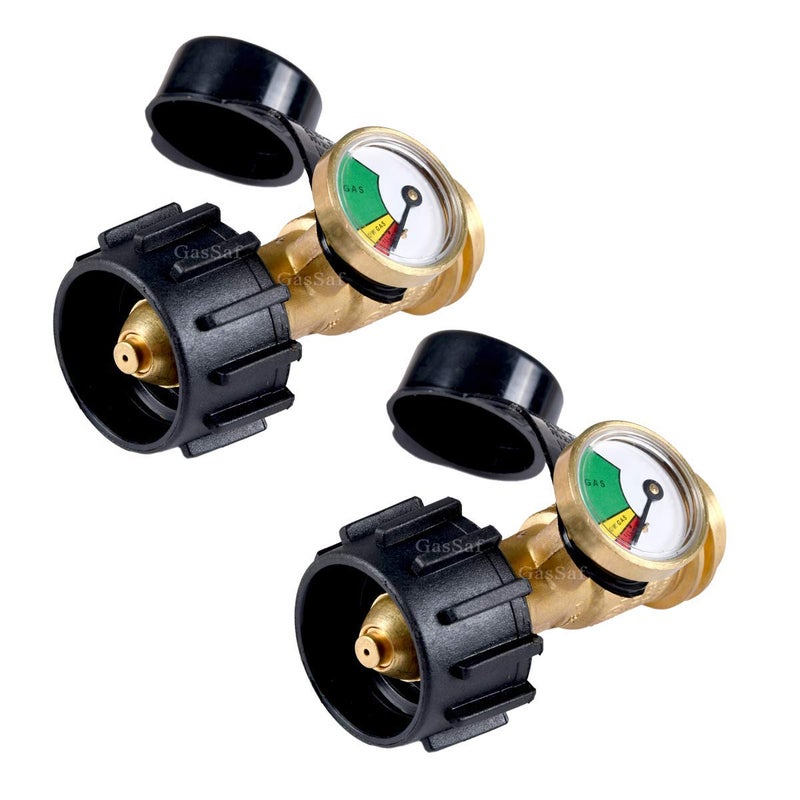 GasSaf Propane Tank Gauge Propane Level Indicator 5lb-40lb Propane Tanks Gas Pressure Meter for RV Camper, BBQ Gas Grill, Fire Pit and More - Image 1